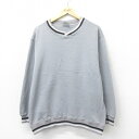 【中古】古着 リー Lee 長袖スウェット メンズ 00年代 00s 無地 鹿の子 Vネック グレー他 XLサイズ 中古 スエット トレーナー トップス | 春...