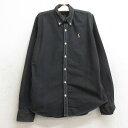 【中古】古着 ラルフローレン Ralph Lauren 長袖 ブランドシャツ キッズ ボーイズ 子供服 90年代 90s ワンポイントロゴ オックスフォード コ...