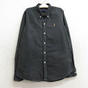 【中古】古着 ラルフローレン Ralph Lauren 長袖 ブランドシャツ キッズ ボーイズ 子供服 90年代 90s ワンポイントロゴ オックスフォード コ...