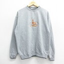 【中古】古着 長袖スウェット メンズ 00年代 00s シカ 刺繍 クルーネック 丸首 グレー他 霜降り XLサイズ 中古 スエット トレーナー トップス | ...
