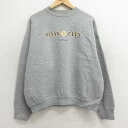 【中古】古着 フルーツオブザルーム 長袖スウェット メンズ 00年代 00s OCEAN CITY クルーネック 丸首 グレー 霜降り XLサイズ 中古 スエッ...