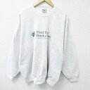 【中古】古着 リー Lee 長袖スウェット メンズ 00年代 00s Bank 大きいサイズ 2L LL ビッグシルエット ゆったり ビッグサイズ オーバーサイ...