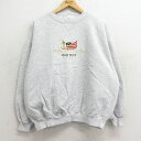 【中古】古着 長袖スウェット メンズ 90年代 90s 星条旗 BREAKERS 刺繍 大きいサイズ 2L LL ビッグシルエット ゆったり ビッグサイズ オー...