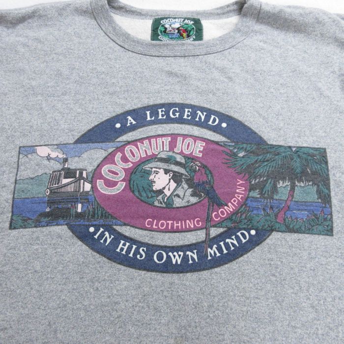 【中古】古着 長袖スウェット メンズ 90年代 90s 男性 オウム クルーネック 丸首 カナダ製 グレー 霜降り XLサイズ 中古 スエット トレーナー トップス | 春夏 春物 春服 秋冬 秋物 秋服 メンズファッション カジュアル おしゃれ ファッション