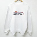 【中古】古着 ジャージーズ 長袖スウェット メンズ 90年代 90s ネバダ MUSE 98 クルーネック 丸首 USA製 アメリカ製 白 ホワイト XLサイズ...