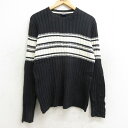 【中古】古着 ノーティカ NAUTICA ジーンズ 長袖 ブランド セーター メンズ コットン クルーネック 丸首 紺他 ネイビー Mサイズ 中古 ニット トップス | 春夏 春物 春服 秋冬 秋物 秋服 メンズファッション カジュアル おしゃれ ファッション(4)