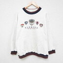 【中古】古着 長袖スウェット メンズ 90年代 90s USA フロリダ クルーネック 丸首 USA製 アメリカ製 薄グレー 霜降り Lサイズ 中古 スエット ...