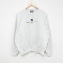 【中古】古着 ジャンスポーツ 長袖スウェット メンズ 00年代 00s ドレクセル 大学 刺繍 クルーネック 丸首 USA製 アメリカ製 グレー 霜降り XLサ...