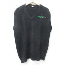 【中古】古着 ニットベスト メンズ 90年代 90s garden コットン Vネック USA製 アメリカ製 黒 ブラック Lサイズ 中古 トップス | 春夏 ...