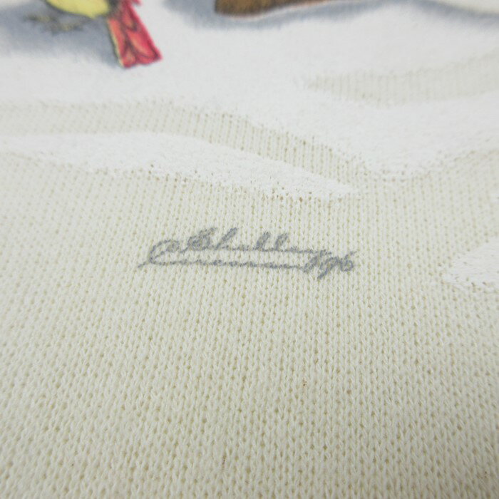 【中古】古着 長袖スウェット メンズ 90年代 90s クリスマス クルーネック 丸首 USA製 アメリカ製 生成り Mサイズ 中古 スエット トレーナー トップス | 春夏 春物 春服 秋冬 秋物 秋服 メンズファッション カジュアル おしゃれ ファッション 3