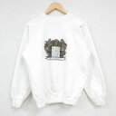 【中古】古着 ヘインズ Hanes 長袖スウェット メンズ 80年代 80s マックファーソン ラグラン クルーネック 丸首 USA製 アメリカ製 白 ホワイト...