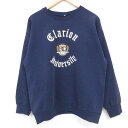 【中古】古着 長袖スウェット メンズ 00年代 00s Clarion クルーネック 丸首 紺 ネイビー Lサイズ 中古 スエット トレーナー トップス | 春...
