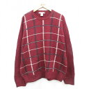 【中古】古着 長袖 セーター メンズ 00年代 00s 大きいサイズ 2L LL ビッグシルエット ゆったり ビッグサイズ オーバーサイズ コットン クルーネッ...