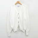 【中古】古着 長袖 ニット カーディガン メンズ 80年代 80s 大きいサイズ 2L LL ビッグシルエット ゆったり ビッグサイズ オーバーサイズ コットン...