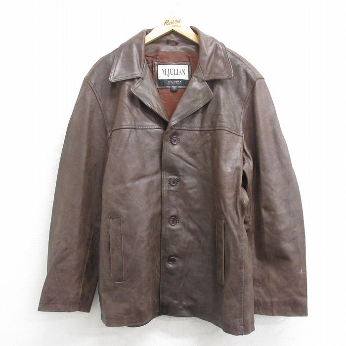 楽天市場】【中古】古着 ロンドンフォグ 長袖 レザージャケット メンズ