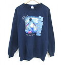 【中古】古着 長袖スウェット メンズ 00年代 00s ディズニー DISNEY くまのプーさん イーヨー クルーネック 丸首 紺 ネイビー XLサイズ 中古 スエット トレーナー トップス | 春夏 春物 春服 秋冬 秋物 秋服 メンズファッション カジュアル おしゃれ ファッション(4)
