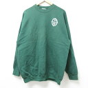 【中古】古着 リー Lee 長袖スウェット メンズ 00年代 00s CAMPERS クルーネック 丸首 緑 グリーン Lサイズ 中古 スエット トレーナー ト...