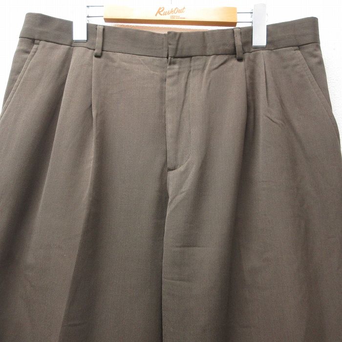 【中古】古着 エディーバウアー スラックスパンツ メンズ 茶系 ブラウン W35 中古 ボトムス ロング | 春夏 春物 春服 秋冬 秋物 秋服 長ズボン カジュアル メンズファッション ファッション おしゃれ