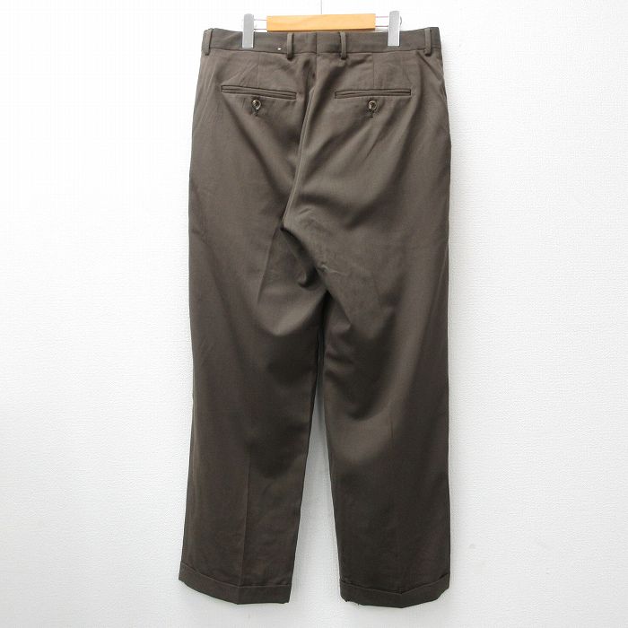 【中古】古着 エディーバウアー スラックスパンツ メンズ 茶系 ブラウン W35 中古 ボトムス ロング | 春夏 春物 春服 秋冬 秋物 秋服 長ズボン カジュアル メンズファッション ファッション おしゃれ
