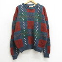 【中古】古着 セントジョンズベイ 長袖 セーター メンズ 90年代 90s 大きいサイズ 2L LL ビッグシルエット ゆったり ビッグサイズ オーバーサイズ ...