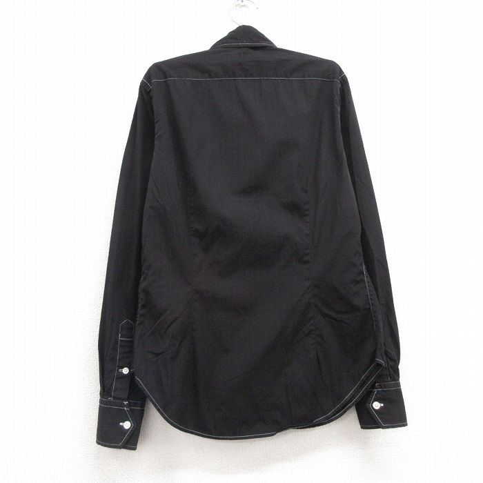 【中古】古着 ラルフローレン Ralph Lauren スポーツ 長袖シャツ キッズ ボーイズ 黒 ブラック ストライプ ボタンダウン ワンポイントロゴ コットン アメカジ 24oct22 3