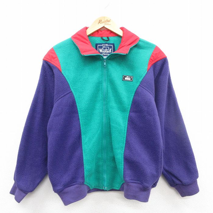 【中古】古着 ウールリッチ WOOLRICH 長袖 フリースジャケット レディース マルチカラー 紫他 パープル 中古 アウター ジャンパー ブルゾン | 秋冬 秋物 秋服 冬物 冬服 カジュアル レディースファッション おしゃれ かわいい