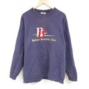 【中古】古着 リー Lee 長袖スウェット メンズ 90年代 90s 刺繍 大きいサイズ 2L LL ビッグシルエット ゆったり ビッグサイズ オーバーサイズ ...