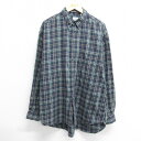 【中古】古着 ギャップ GAP 長袖 ブランドシャツ メンズ 00年代 00s 大きいサイズ 2L LL ビッグシルエット ゆったり ビッグサイズ オーバーサイ...