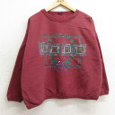 【中古】古着 長袖 トップス レディース 90年代 90s ローマ 大きいサイズ 2L LL ビッグシルエット ゆったり ビッグサイズ オーバーサイズ コットン...