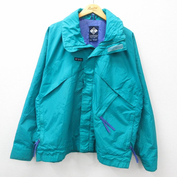 【希少　レア】Columbia 中綿　ナイロンジャケット　アメリカ古着 Columbia（コロンビア） L/古着 長袖 ナイロン ジャケット メンズ 90s