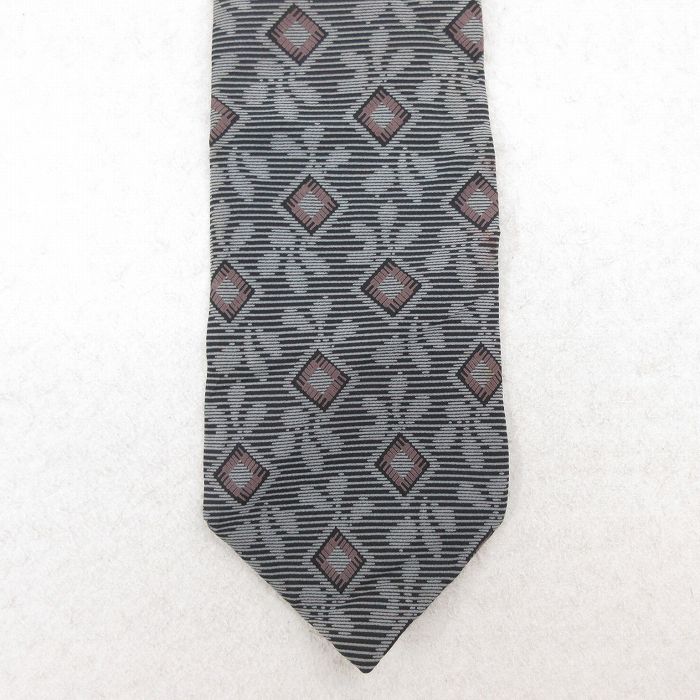 中古 ネクタイ 90年代 90s シルク USA製 アメリカ製 グレー他