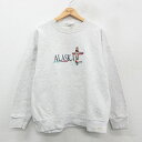 【中古】古着 長袖スウェット メンズ 00年代 00s アラスカ 刺繍 クルーネック 丸首 薄グレー 霜降り XLサイズ 中古 スエット トレーナー トップス | 春夏 春物 春服 秋冬 秋物 秋服 メンズファッション カジュアル おしゃれ ファッション(4)