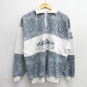 【中古】古着 長袖 ハーフジップスウェット メンズ 90年代 90s サンフランシスコ 襟付き USA製 アメリカ製 白他 ホワイト Lサイズ 中古 スエット トレーナー トップス | 春夏 春物 春服 秋冬 秋物 秋服 メンズファッション カジュアル おしゃれ ファッション 2OF(4)