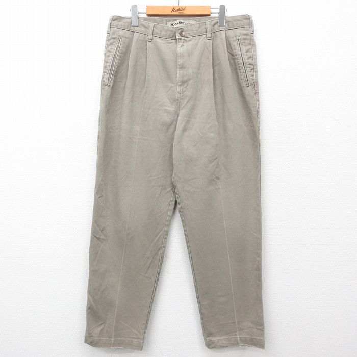 【中古】古着 ドッカーズパンツ メンズ コットン ベージュ カーキ W...(4.0)