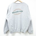 【中古】古着 Wear Guard 長袖スウェット メンズ 00年代 00s ビッグロゴ クルーネック 丸首 グレー 霜降り 【spe】 Lサイズ 中古 スエッ...