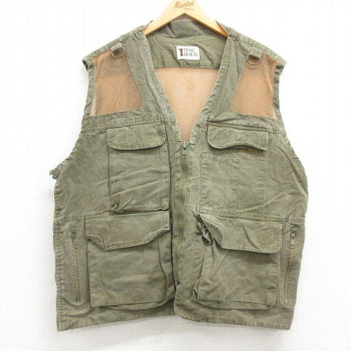 【中古】古着 フィッシングベスト メンズ 90年代 90s 緑他 グリーン XLサイズ 中古 アウター | 春夏 春物 春服 秋冬 秋物 秋服 カジュアル メンズファッション ファッション おしゃれ カジュアルジャケット 【中古】古着 フィッシングベスト メンズ 90年代 90s 緑他 グリーン XLサイズ 中古 アウター | 春夏 春物 春服 秋冬 秋物 秋服 カジュアル メンズファッション ファッション おしゃれ カジュアルジャケット