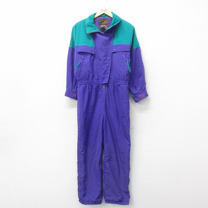 【中古】古着 エディーバウアー 長袖 ツナギ レディース 90年代 90s シンサレート 紫 パープル 【spe】 中古 オールインワン | 春夏 春物 春服 夏物 夏服 半ズボン カジュアル レディースファッション おしゃれ かわいい