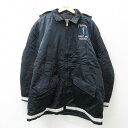【中古】古着 長袖ジャケットパーカー メンズ 90年代 90s FAIRVIEW 大きいサイズ 2L LL ビッグシルエット ゆったり ビッグサイズ オーバーサイズ ロング丈 USA製 アメリカ製 紺他 ネイビー 内側キルティング XLサイズ 中古 アウター | 秋冬 秋物 秋服 冬物 冬服