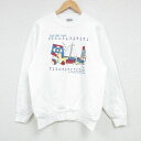 【中古】古着 オニータ ONEITA 長袖スウェット メンズ 90年代 90s つみき クルーネック 丸首 USA製 アメリカ製 白 ホワイト Mサイズ 中古 ...