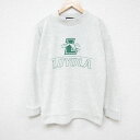 【中古】古着 長袖 トップス メンズ 00年代 00s LOYOLA モックネック ハイネック USA製 アメリカ製 薄グレー Lサイズ 中古 スエット トレーナー | 春夏 春物 春服 秋冬 秋物 秋服 メンズファッション カジュアル おしゃれ ファッション 5OF