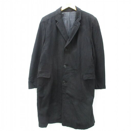 【中古】古着 長袖 ウールコート メンズ 90年代 90s ロング丈 黒 ブラック XLサイズ 中古 アウター | 秋冬 秋物 秋服 冬物 冬服 カジュアル メンズファッション ファッション おしゃれ カジュアルジャケット 5OF 【中古】古着 長袖 ウールコート メンズ 90年代 90s ロング丈 黒 ブラック XLサイズ 中古 アウター | 秋冬 秋物 秋服 冬物 冬服 カジュアル メンズファッション ファッション おしゃれ カジュアルジャケット 5OF