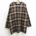 【中古】古着 長袖 セーター レディース 90年代 90s ロング丈 大きいサイズ 2L LL ビッグシルエット ゆったり ビッグサイズ オーバーサイズ モヘア...