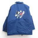 【中古】古着 長袖ジャケット キッズ ボーイズ 子供服 00年代 00s ディズニー DISNEY ミッキー MICKEY MOUSE 紺他 ネイビー 内側フリース | 春夏 春物 春服 秋冬 秋物 秋服 女の子 子ども服 こども服 カジュアル ファッション おしゃれ かわいい
