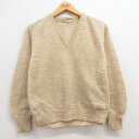【中古】古着 長袖 セーター レディース 80年代 80s ウール Vネック ベージュ カーキ 中古 ニット トップス | 春夏 春物 春服 秋冬 秋物 秋服 ...