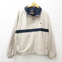 【中古】古着 ドッカーズ 長袖 ハーフジップジャケット メンズ ゴルフ 大きいサイズ 2L LL ビッグシルエット ゆったり ビッグサイズ オーバーサイズ 薄ベージュ系他 カーキ XLサイズ 中古 アウター ジャンパー ブルゾン | 春夏 春物 春服 秋冬 秋物 秋服 カジュア