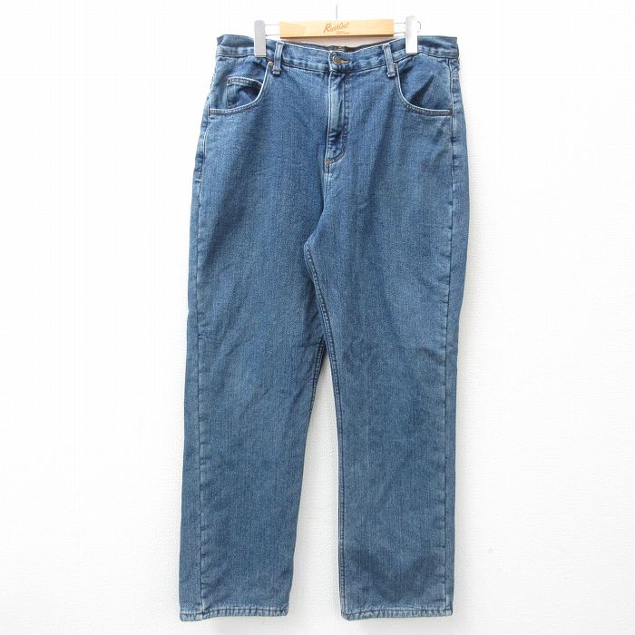 Cotton Pants - 【中古】古着 レッドヘッド ジーンズ メンズ 00年代 00s コットン 紺 ネイビー デニム 内側フリース W36 中古 ボトムス ジーパン Gパン ロングパンツ | 春夏 春物 春服 秋冬 秋物 秋服 長ズボン カジュアル メンズファッション ファッション おしゃれ 5OF