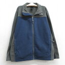 【中古】古着 ノースフェイス THE NORTH FACE 長袖 フリースジャケット キッズ ボーイズ 子供服 ワンポイントロゴ ツートンカラー バイカラー 紺他 ネイビー | 春夏 春物 春服 秋冬 秋物 秋服 女の子 子ども服 こども服 カジュアル ファッション おしゃれ かわい