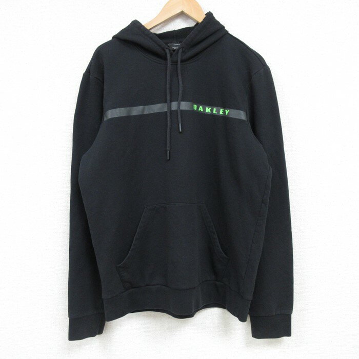 【中古】古着 オークリー 長袖スウェットパーカー メンズ 黒 ブラック Mサイズ 中古 スエット トレーナー トップス | 春夏 春物 春服 秋冬 秋物 秋服 メンズファッション カジュアル おしゃれ ファッション