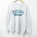 【中古】古着 ラッセル 長袖スウェット メンズ 90年代 90s K STATE 大きいサイズ 2L LL ビッグシルエット ゆったり ビッグサイズ オーバーサ...