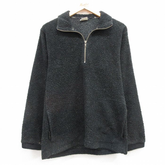 【中古】古着 コロンビア COLUMBIA 長袖 ハーフジップ フリースジャケット メンズ 90年代 90s USA製 アメリカ製 黒 ブラック Sサイズ 小さいサイズ 中古 アウター | 秋冬 秋物 秋服 冬物 冬服 カジュアル メンズファッション ファッション おしゃれ カジュアルジ 2OF
